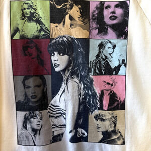 Official Taylor Swift The Eras Tour Cream Hoodie Adult Large Fleece Pullover